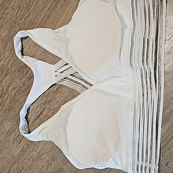 NWOT Curves and CombatBoots Mesh Bralette White Sports Bra size Large - Picture 6 of 8